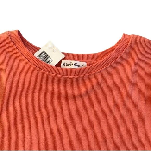 Derek Heart Women’s Cropped Short Sleeve Ribbed Top Shirt 2-Pack Size L - Picture 2 of 3